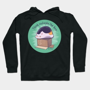 Funny Cat Think Outside the Box Hoodie